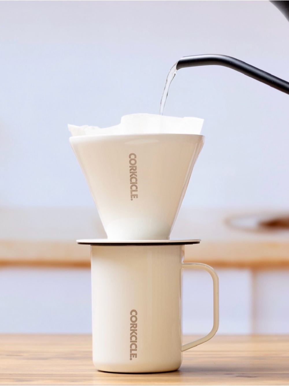 Ceramic Pour-Over Dripper & Matching Mug ~ Corkcicle